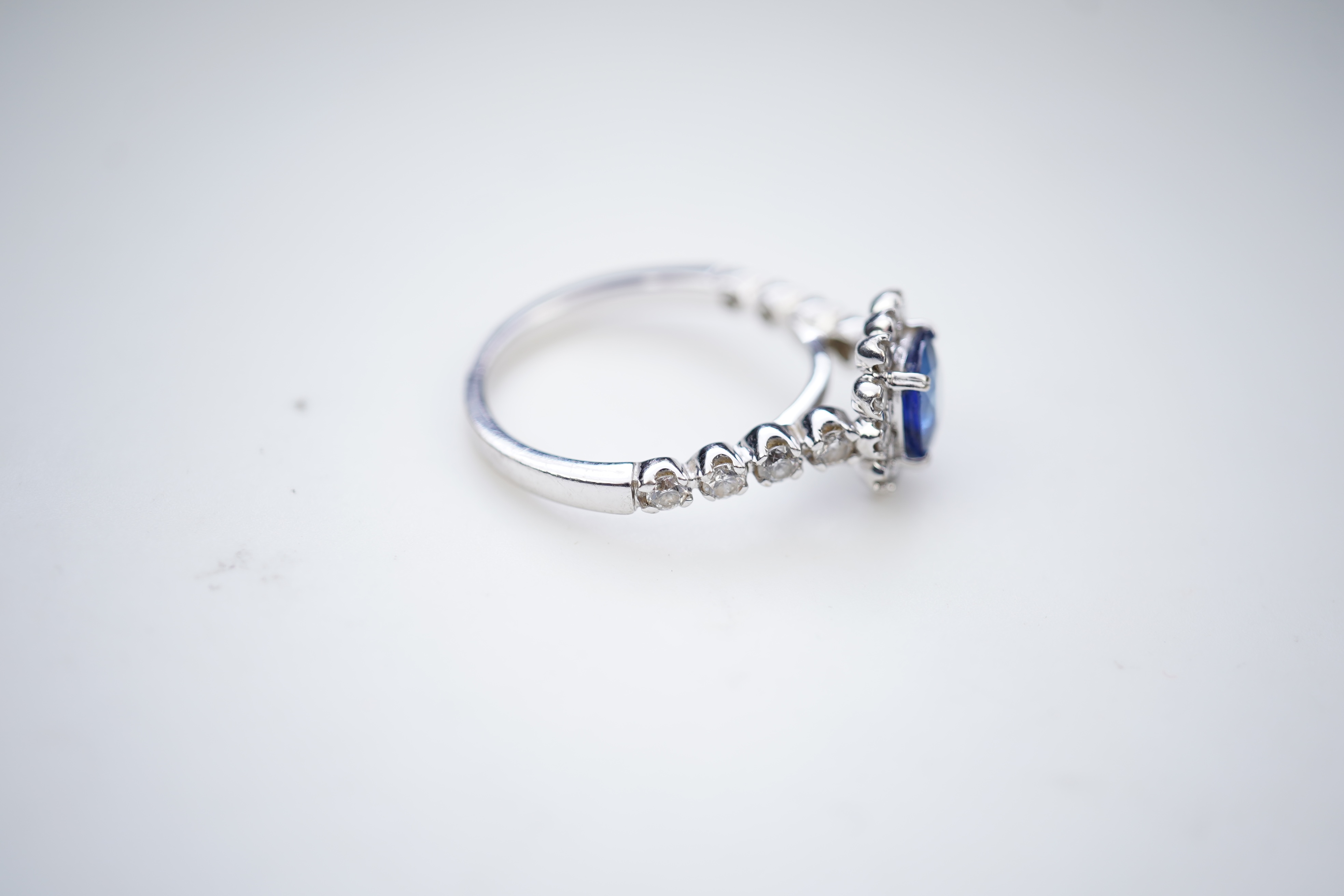 A sapphire and diamond ring